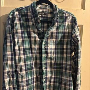 Women’: Green and Blue Plaid Shirt